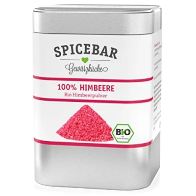 Bild av Spicebar Ekologiskt hallonpulver 50 gram fruktpulver som frystorkats från 100 % hallon perfekt för gröt, smoothies, bakning eller dekoration till kvargrätter