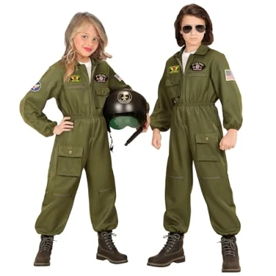 Bild av Widmann Barnkostym, kampjetpilot, overall, maskeraddräkter, karneval