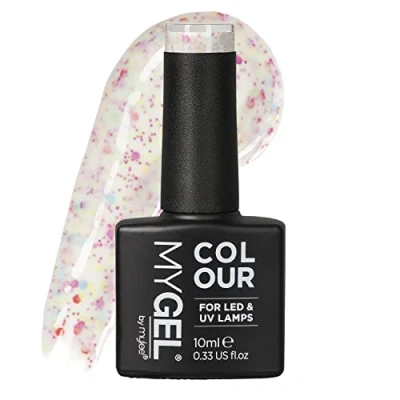 Bild av Mygel av Mylee Nail Gel Polish 10ml [Sprinkles] UV/LED Soak Off Art Manicure Pedicure for Professional, Salon &amp; Home Use [Confetti Range] Långvarig och lätt att applicera