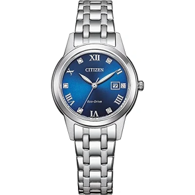 Bild av Citizen Analog eko drive klocka för kvinnor med rostfritt stål Armband elegans, silver, One Size,
