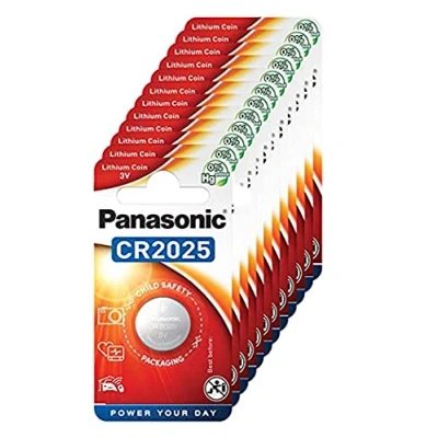 Bild av Panasonic CR2025 litiumknappcell, 3 V, 12 förpackningar (12 stycken)