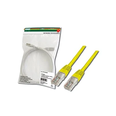 Bild av DIGITUS LAN Kabel Cat 5e 3m RJ45 nätverkskabel U/UTP oskärmad kompatibel med 6 och 5 Gul