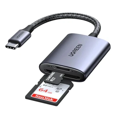 Bild av UGREEN USB C Kortläsare SD/TF Thunderbolt 3 Extern Minneskortläsare.