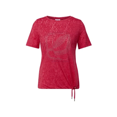 Bild av Cecil dam t shirt med ädelstenar, Glaserad Apple Red, M
