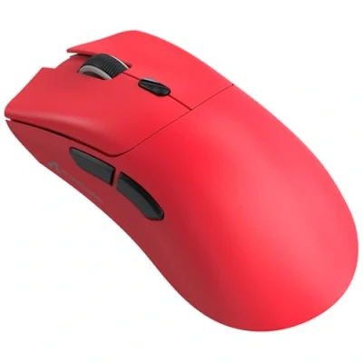Bild av ATTACK SHARK R1 59g SUPERLIGHT mus, PixArt PAW3311 spelsensor, BT/2.4G trådlös/trådbunden spelmus, 6 justerbara DPI upp till 18000, 65 timmars batteri (röd)