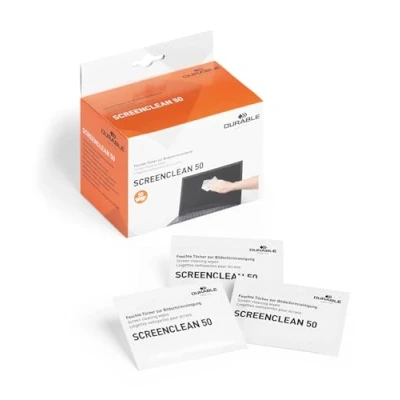 Bild av Durable 578702 Våtdukar SCREENCLEAN 50, vit, 50 stycken