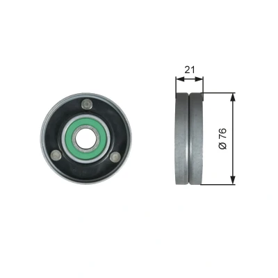 Bild av GATES T36730 Galet Enrouleur FleetRunner Micro V Stretch Fit AUDI: A6 C6 Avant, Q7, Berline, VOLKSWAGEN: Touareg I