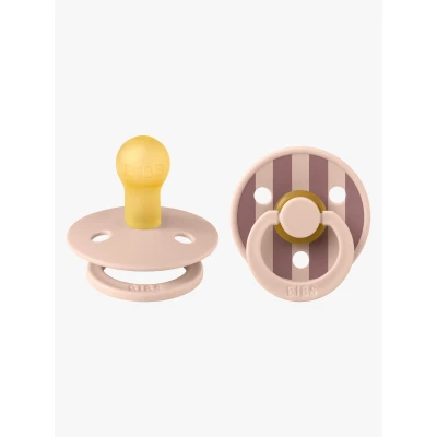 Bild av BIBS Studio Colour Block Napp 2 Pack Latex Stl 1, Blush Mix