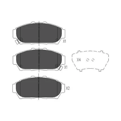 Bild av KAVO PARTS KBP 2030 Jeu de plaquettes frein avec indicateur d&#039;usure HONDA: CIVIC 6 Hatchback, Integra II Coupe, Fastback