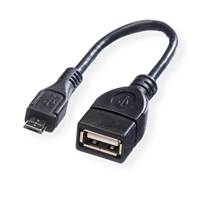 Bild av Värde USB 2.0 kabel, typ mikro B A Bu, OTG 0,15 m