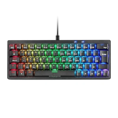 Bild av Mars Gaming MKMINIPRO, Ultrakompakt Mekaniskt Tangentbord 60%, Hot Swap Mekaniska Switchar, RGB Chroma Belysning, Antighosting, Multiplattform, Brun US, Vit