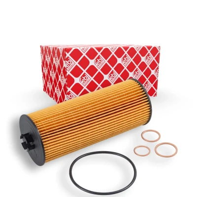 Bild av FEBI BILSTEIN 38616 Filtre à huile avec bague d&#039;étanchéité Cartouche filtrante MERCEDES BENZ: UNIMOG, ATEGO 2,