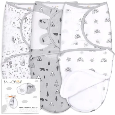 Bild av 36 månaders babyswaddleväska, lindningssäck i ekologisk bomull, lindningsfilt för spädbarn, lindning, lindningssjal, lätt att linda in flickor