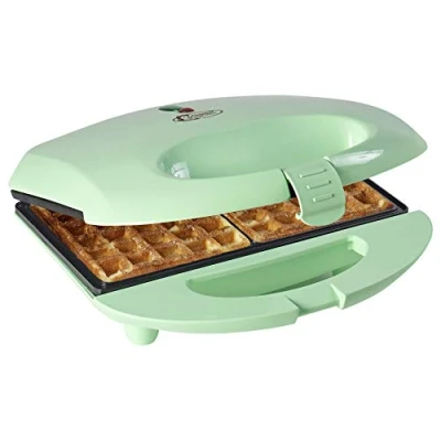 Bild av Bestron våffeljärn för belgiska våfflor med non stick beläggning, retrodesign, Sweet Dreams, 700 watt, mintgrön