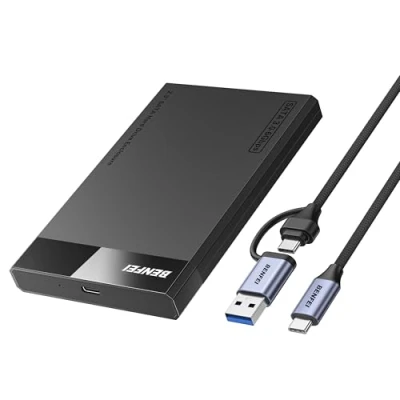Bild av BENFEI Verktygslöst 2,5 tums SATA till USB externt hårddiskfodral (6 Gbps, optimerad för SSD, stöder UASP III)