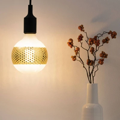Bild av Paulmann E27 LED glob 4,5 W ringspegel guld punkt