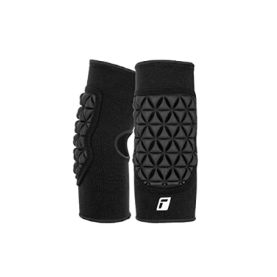Bild av Reusch Elbow Protector Deluxe fotboll målvakt armbågsskydd vadderad bandage kompression för vuxna barn ungdom att förhindra skador, Noir, L