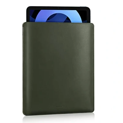 Bild av MoKo 9 11 inch Tablet Sleeve, PU Leather Briefcase Slim Stylish Case Fits New iPad Pro M4/iPad Air M2 2024, 5/4/3th 10.9/10.5, 10/9/8th Gen 10.9/10.2,Tab S8/S9 11, Midnight Green