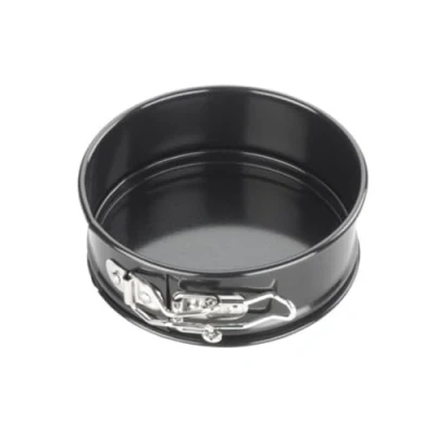 Bild av Tala Performance 18 cm springform rund kakform, professionell mätare kolstål med Eclipse premium non stick beläggning, lös bas, enkel frigörande kakform idealisk för kakor och ostkakor, svart