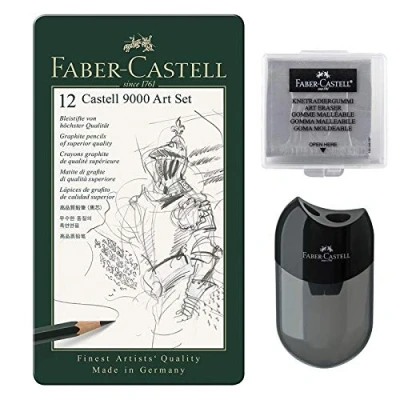 Bild av Faber Castell 119065 9000, set med 12 konstset, inneh?ll 8B 2H