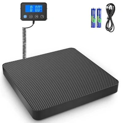 Bild av Apritsce paketvåg, 40 g 200 kg digital plattformsvåg, brevvåg med hållare och tara funktion för paketlager bagage, extern LCD display