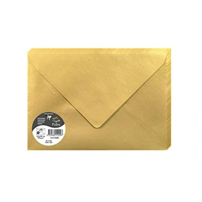 Bild av Clairefontaine pollenkraft självhäftande kuvert C5 Iridescent Gold