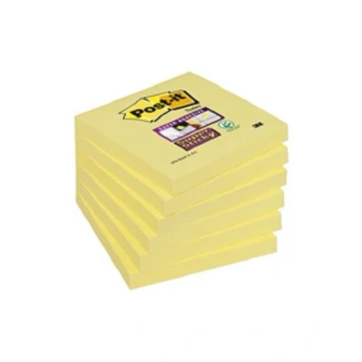 Bild av Post it lappar 76mm x 3M supersticky gul 90 ark 6st