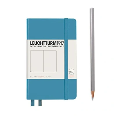 Bild av LEUCHTTURM1917 354582 anteckningsbok ficka (A6), inbunden 187 numrerade sidor, nordisk blå, tom