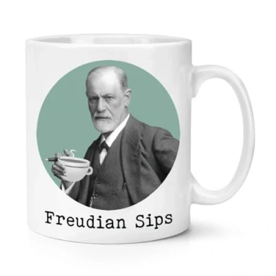 Bild av Gåva bas freudian Sips 295 ml mugg kopp Sigmund Freud roligt skämt oförskämt födelsedag underklänningar