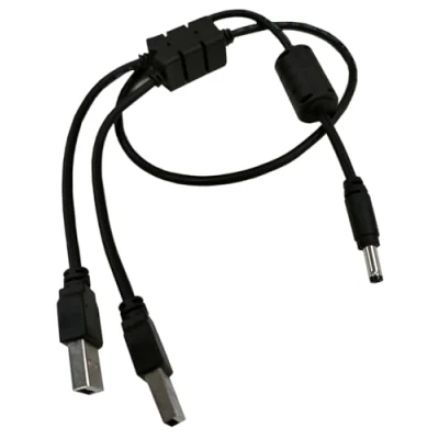 Bild av SILEX Y USB strömkabel f.BR 3X0AN/AC svart,50cm,2xUSB A &amp;gt DC plugClass2
