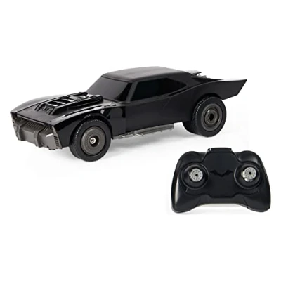 Bild av DC Comics, Batman Batmobile fjärrkontroll bil med officiell filmstyling, barnleksaker för pojkar och flickor från 4 år uppåt