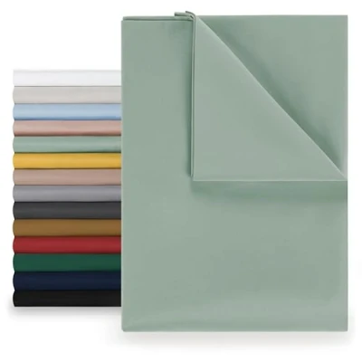 Bild av Blumtal® Basic Sheet 220x275 cm Lakan utan resår OEKO TEX certifierat av borstat mikrofibertyg i Summer Green Grön