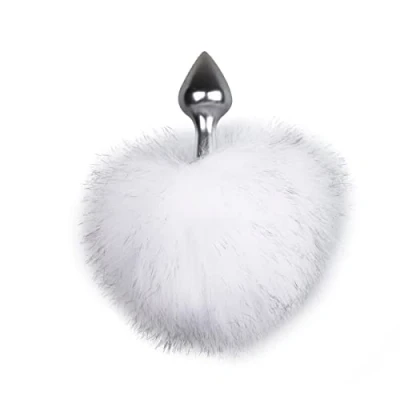 Bild av EasyToys: Bunny Tail Plug No. 1, silver/vit