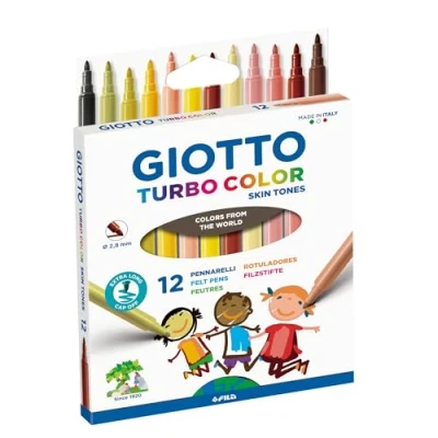 Bild av Giotto Turbo Color Skintones Tuschpennor 12 pack, Flerfärgad