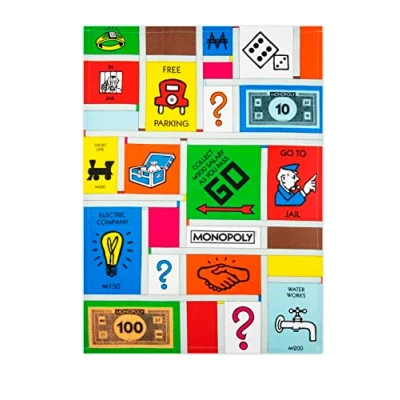 Bild av Excelsa Monopoly kökshandduk 100% bomull, Cm. 70 x 50, med ögla