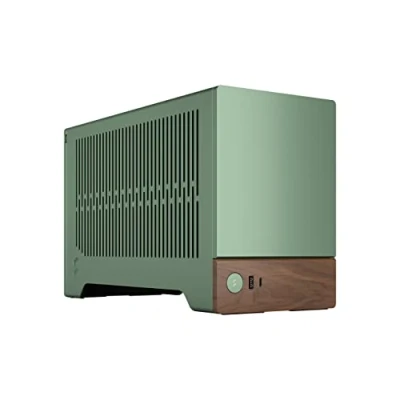 Bild av Fractal Design Terra Jade Äkta valnötsträ mITX formfaktor PCIe 4.0 förlängningskabel USB Typ C Anodiserade aluminiumpaneler