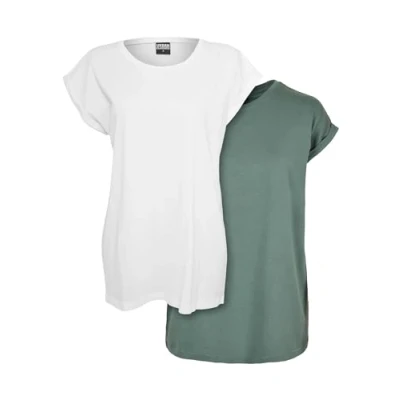 Bild av Urban Classics Extended Shoulder 2PACK Tshirt bas, Storlek: 4XL, White paleleaf