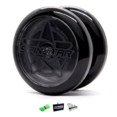 Bild av YoYoFactory SPINSTAR Yo Black (starter yoyo, high speed plastic bearing, string and tips included)