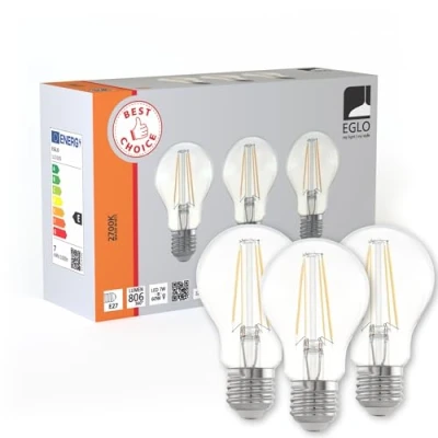 Bild av EGLO LED glödlampa A60 Standard 7W/827 806 lumen clear 3 pack E27