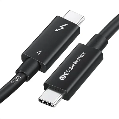 Bild av [Intel Thunderbolt certifierad] Cable Matters 40 Gbps aktiv USB C 4 kabel 2 m med 100 W laddning och 8 K video universellt kompatibel C, USB4 3