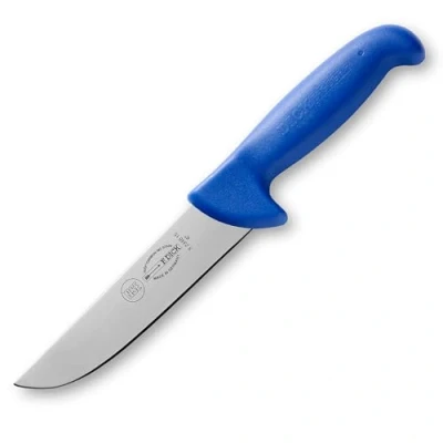 Bild av F. DICK blockkniv, hackkniv ErgoGrip (kniv med blad 15 cm, X55CrMo14 stål, rostande, 56 HRC) 82348151, kromstål, blå