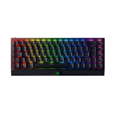 Bild av Razer BlackWidow V3 Mini HyperSpeed (gul strömbrytare) trådlöst 65% mekaniskt speltangentbord (tysta mekaniska strömbrytare, Bluetooth, USB C, Stealth Puddding tangenter) brittisk layout Svart