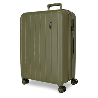 Bild av Movom Trä medium resväska gul 44,5 x 65 27,5 cm hård ABS stängning TSA 72L 3,5 kg 4 dubbla hjul, khaki, 48x68x27,5 cm,