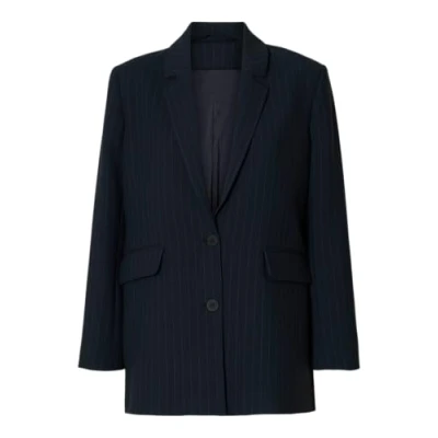 Bild av SELECTED FEMME Slfrita Ls Relaxed Blazer Pin STRI Noos, Mörk safir, 36
