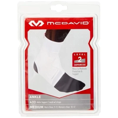 Bild av McDavid fotleds /ankelskydd Dual Strap ankelstöd, storlek M, vit
