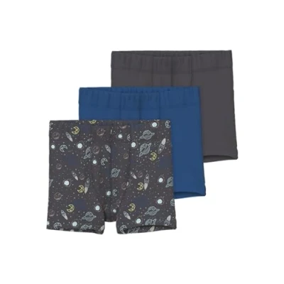 Bild av Name it mini pojkar Nmmtights 3P Space Noos, Smidd Iron, numeric_104 (3 pack), Smidt järn,