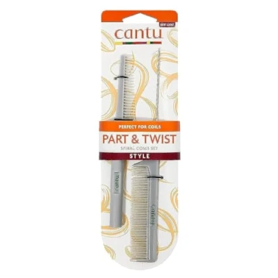 Bild av Cantu Spiral Style Part and Twist Comb 2Ct Pack