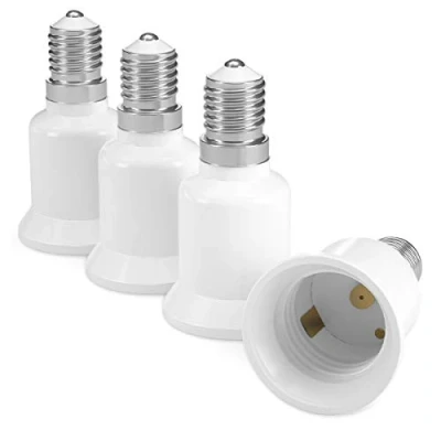 Bild av kwmobile 4x lamputtagsadapteromvandlare E14 uttag till E27 uttagslampadapter lamputtagsadapter för LED halogen energibesparande lampor