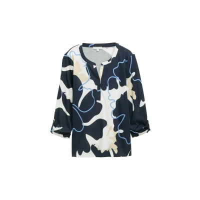 Bild av TOM Tailor Langarm MIT Muster Blus, Storlek: Medium, Big floral shapes design