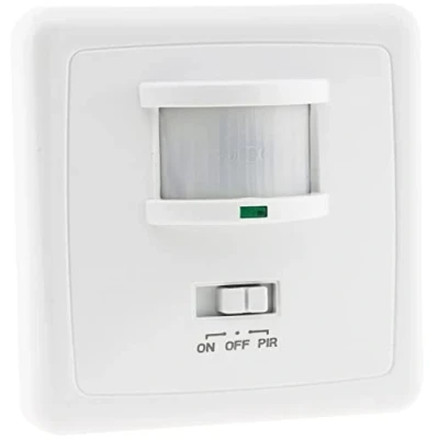 Bild av ChiliTec Rörelsedetektor 160 detektion infälld installation 9 m räckvidd LED lämplig 3 tråds infraröd sensor UP montering I parallell krets vit